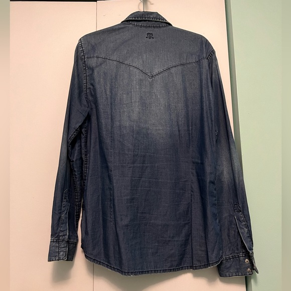 GUESS Long Sleeve Cotton Button-Up Men’s Shirt - Picture 2 of 8